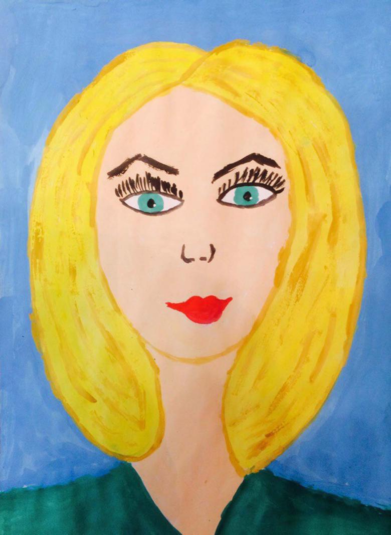 Нарисованная женщина 