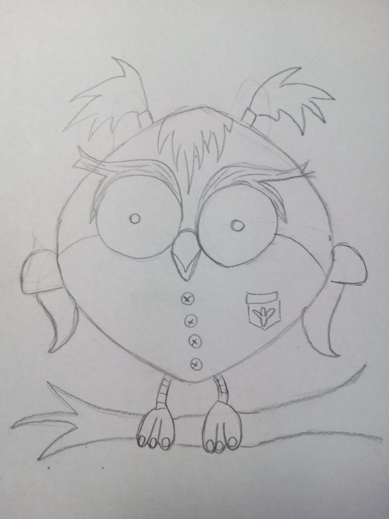 Нарисованная сова