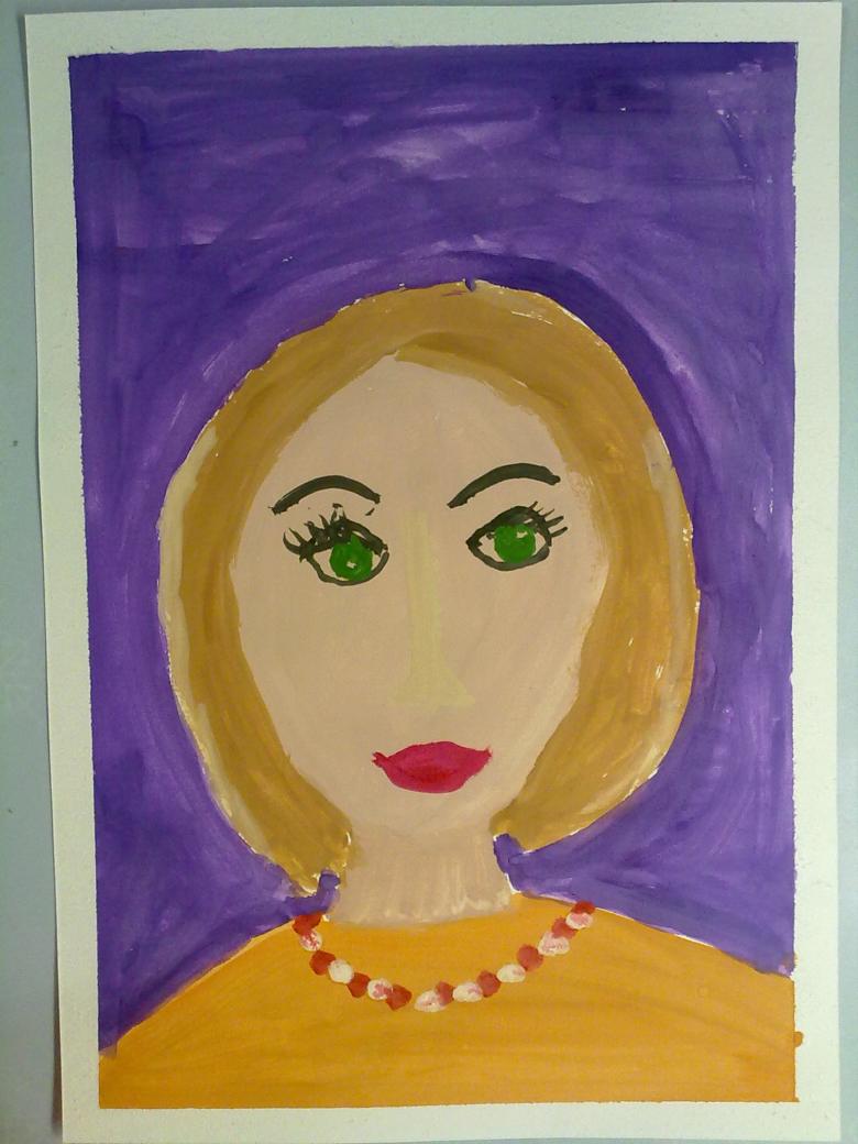 Нарисованная женщина 